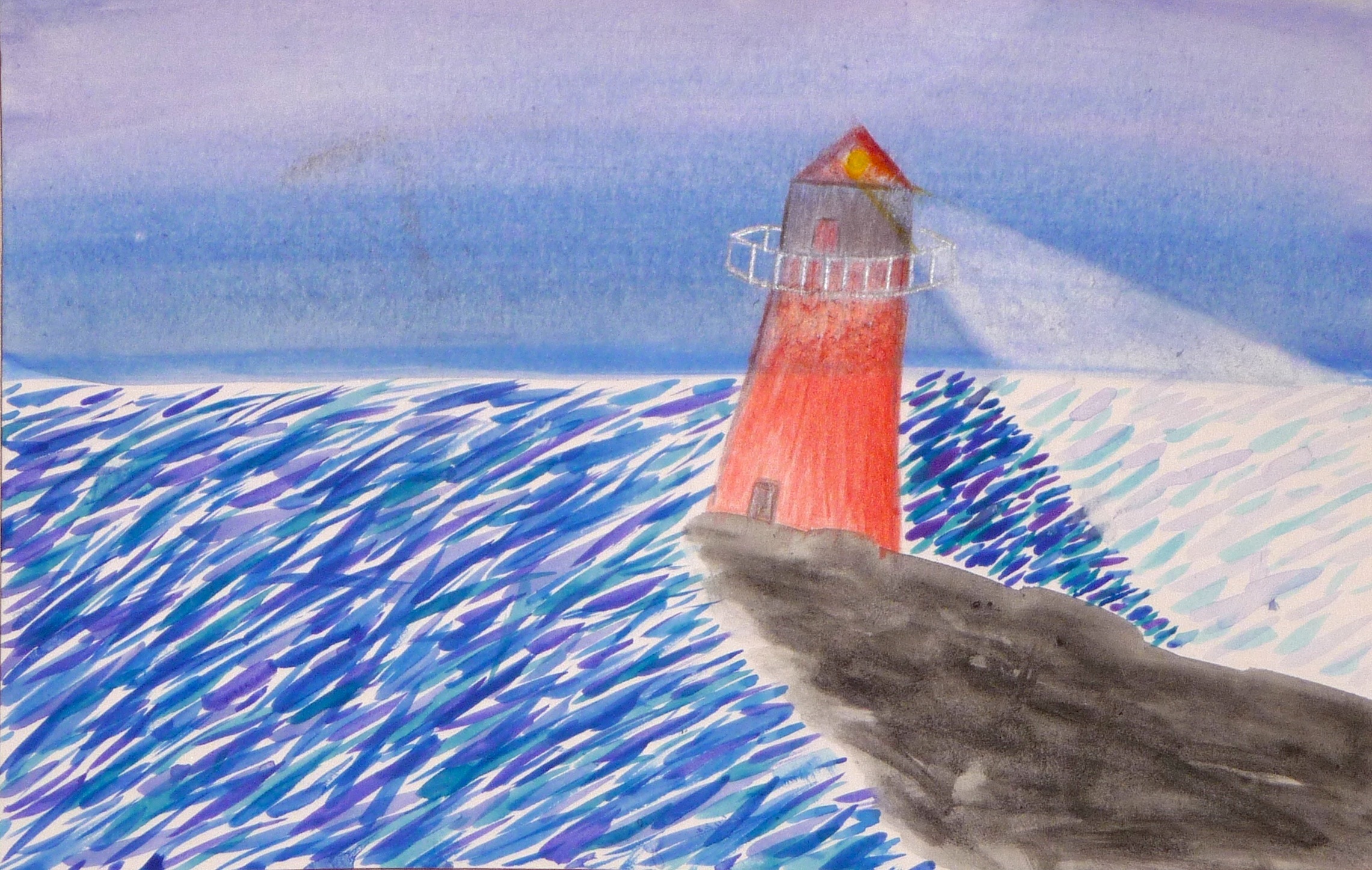 View Image Details Lighthouse in watercolor by Isaac